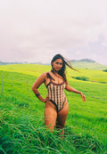 Brown Palaka Palaka Swimwear Hawaii Swimwear Hawaiian Swimwear Plantation Style Designed in Hawaii 